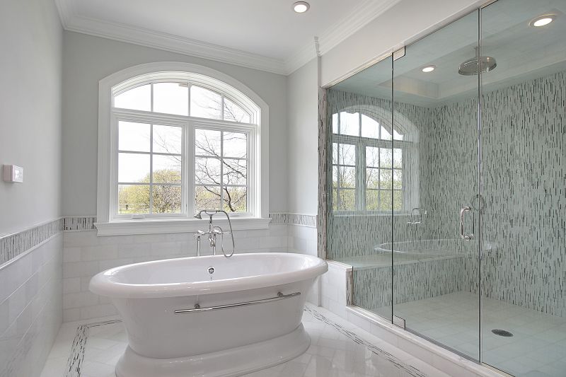 Stylish Bathroom with New Bathtub